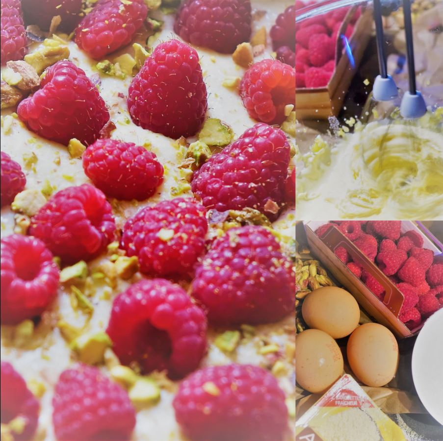 Fondant ricotta framboises pistaches