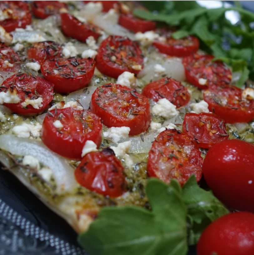 tartelette provencale feuillettée basilic et tomate cerise